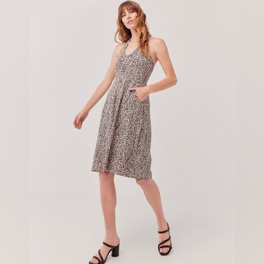 Fit to Flare Halter Dress by Pact